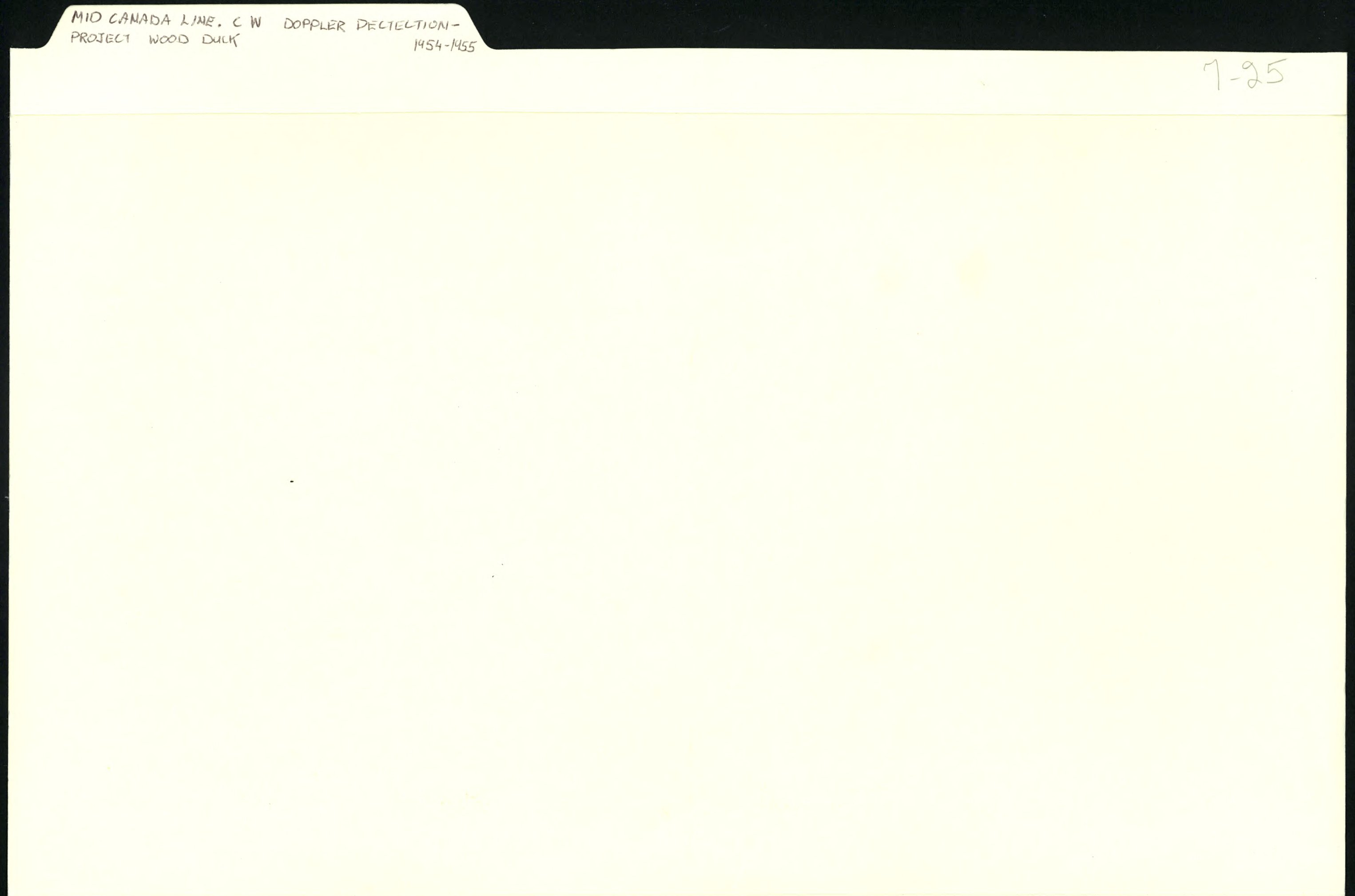 Project Wood Duck: CW Doppler Detection Experiments - first page