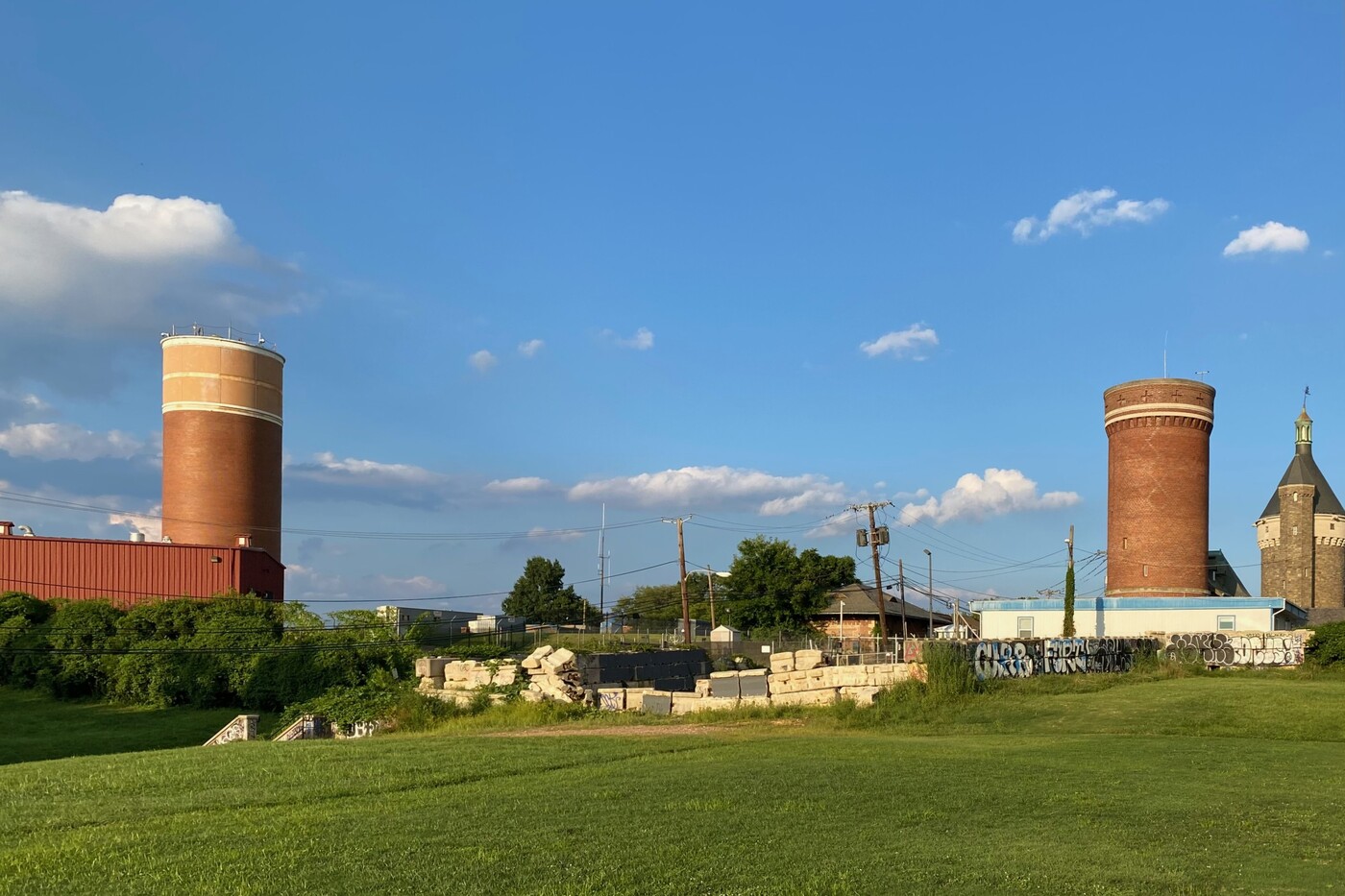 Cartwheel Tower (telecommunication tower) at Fort Reno Park. It used to serve as a Presidential Emergency Facility site.